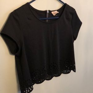 Laser cut crop top